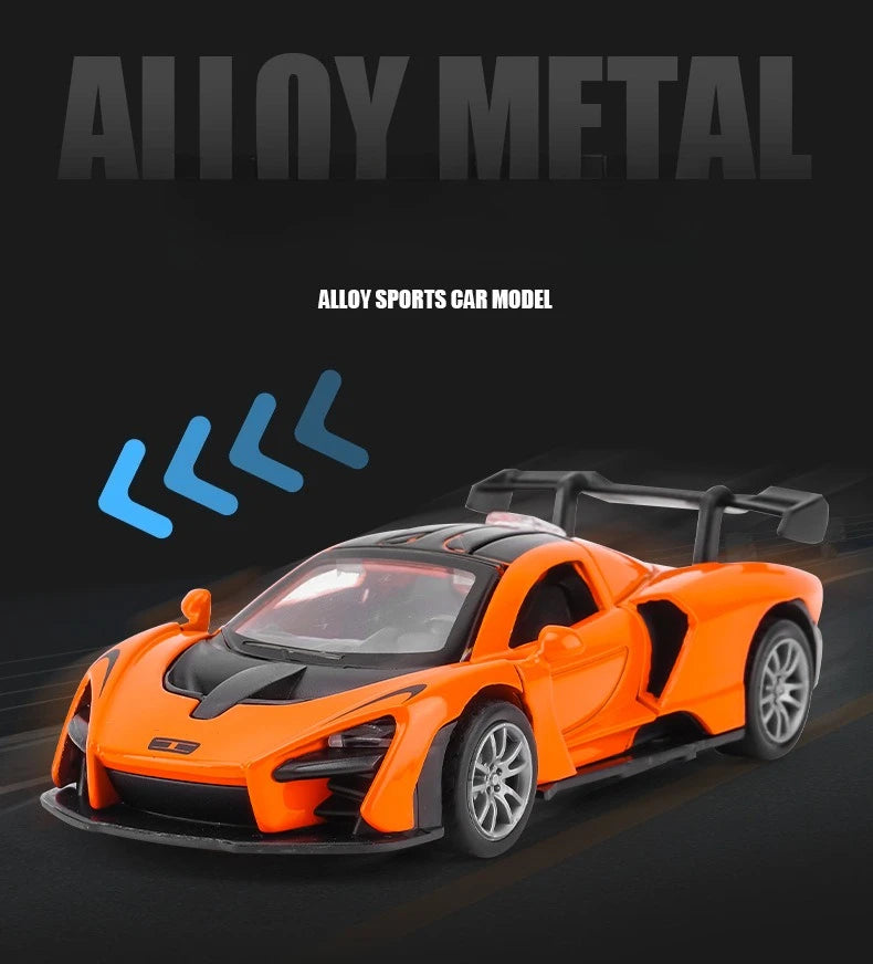 Modelo de carro de liga leve, brinquedo infantil, modelo de carro com som e luz, carro de exposição, brinquedo não controlado por rádio