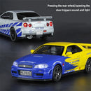 GTR R34 SKYLINE Liga Rápida Simulação Carro Modelo Diecasts & Veículos de Brinquedo e Carros Decoração Brinquedos para Crianças