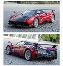 Pagani Huayra BC Blu Francia/Candy Blue com detalhes em carbono, modelo de carro 1/18 da Autoart