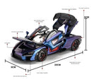 McLaren Senna Liga de Metal Fundido Modelo de Carro Som e Luz Coleção Hobby Super Racing Serie Presente de Aniversário para Menino