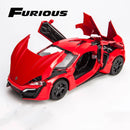 Lyken Hyper Fast Alloy Sport Car Modelo Diecasts & Toy Vehicles e Furious Cars Decoração Brinquedos para Crianças