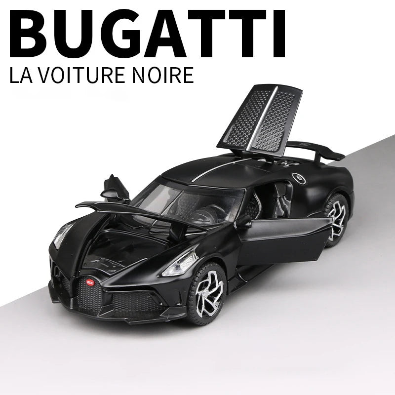 Brinquedos Bugatti La Voiture Noire Liga Fundida Simulação Brinquedo Veículos Modelos Meninos Presentes para Crianças