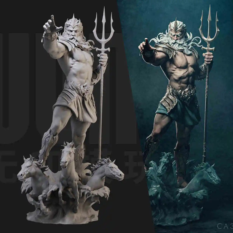 1/24 Deuses Gregos 3206 Mitologia Ocidental GK Modelo Branco Portátil Modelo de Soldado Impresso em 3Dl