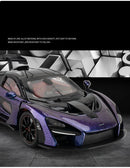 McLaren Senna Liga de Metal Fundido Modelo de Carro Som e Luz Coleção Hobby Super Racing Serie Presente de Aniversário para Menino