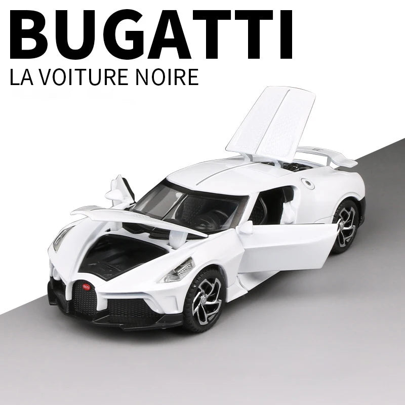 Brinquedos Bugatti La Voiture Noire Liga Fundida Simulação Brinquedo Veículos Modelos Meninos Presentes para Crianças