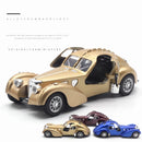 Bugatti 57SC Atlantic Classic Car Simulação Diecast Metal Alloy Model Car Coleção de brinquedos para crianças Presentes
