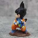 Dragon Ball Childhood Little Goku Hugs Puer Ya Mu Tea Little Follower Figures Doll Pvc Model Statue Collection Toys Ornamen Gift