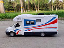Carro de luxo RV modelo de carro de brinquedo fundido de metal Camper Van Motorhome modelo de carro de turismo com som e luz presente para crianças