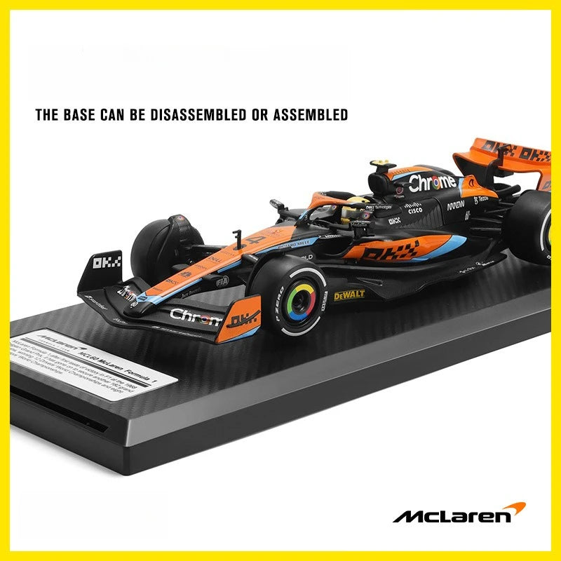 McLaren F1 Team MCL60 4# Lando Norris 81# Oscar Piastri Alloy Diecast Modelo de carro de corrida Feeling Hobby Collection Friend