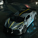 Bugatti modelo de carro de liga infantil, simulação de menino, modelo de carro que pode ser aberto, carro de brinquedo, novo enfeite famoso da internet
