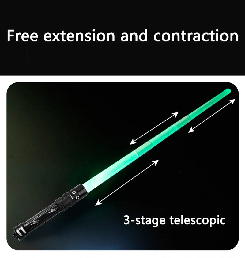 Laser Sword Lightsaber Red and Blue Double Saber Rave Transformation Children's Gift Cosplay Weapon Boy Cool Flashing Toy