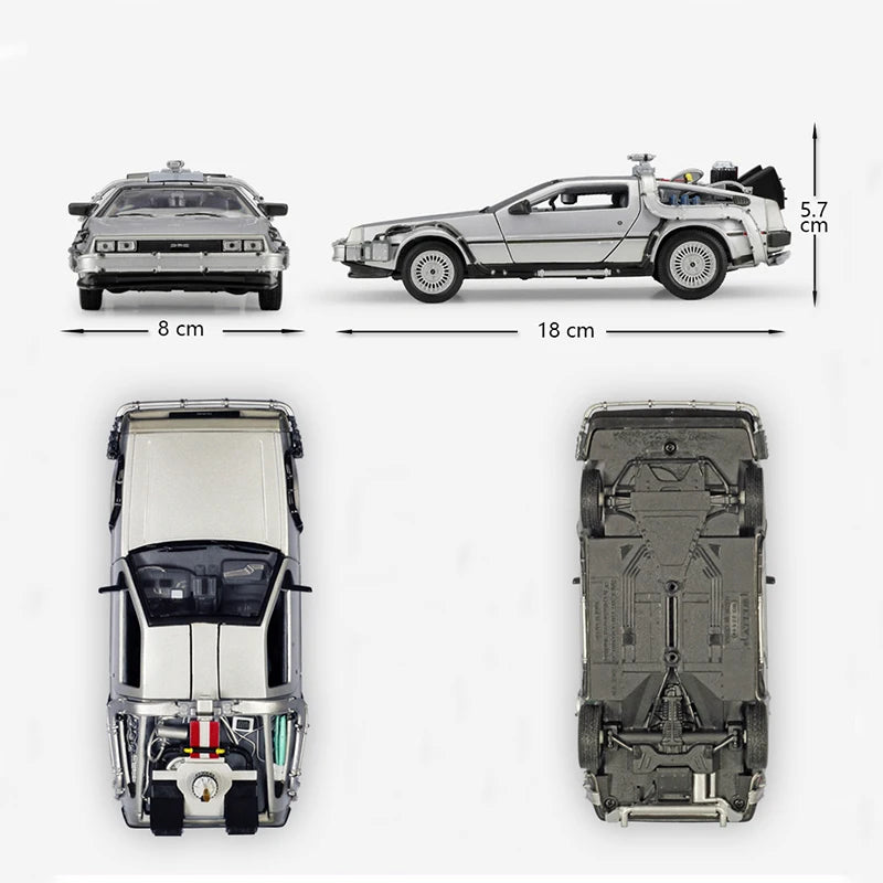 Delorean De Volta para o Futuro Máquina do Tempo Diecast Liga Modelo Carro de  Metal para Meninos Brinquedo Coleção de Presentes