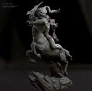 Miniatura 3D 1/24 GK – Centauro e Garota Mística da Lua | Modelo Cru para Pintura  | Arte Fantástica Estilo Frank Frazetta