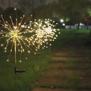 1 pacote de luzes solares para fogos de artifício ao ar livre, iluminação de feriados, luzes de fogos de artifício para jardim, pátio, Halloween, Natal, casamento, decoração de parede